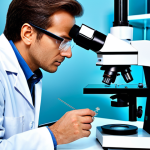 Geochronologist in a Modern Lab**

"A professional geochronologist, fully clothed in a lab coat and safety glasses, analyzing zircon crystals under a high-powered microscope in a modern laboratory. The lab is filled with advanced scientific equipment. Perfect anatomy, correct proportions, natural pose. Safe for work, appropriate content, professional, high resolution, detailed, well-lit."

**